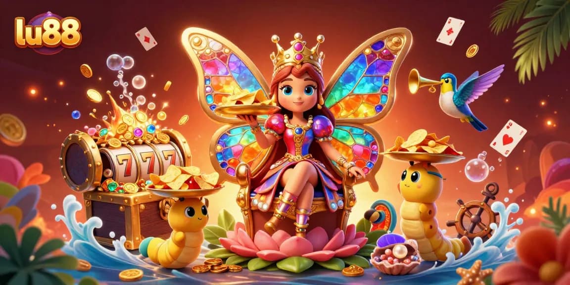 Join the excitement at lu88 with rich winnings and vibrant gaming experiences in an ultra-detailed 3D casino scene.