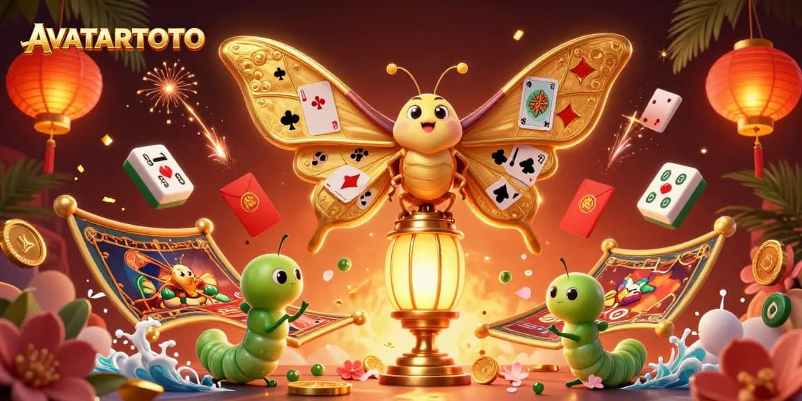 Join AVATARTOTO for a thrilling casino experience featuring a vibrant 3D scene of games and fortune.