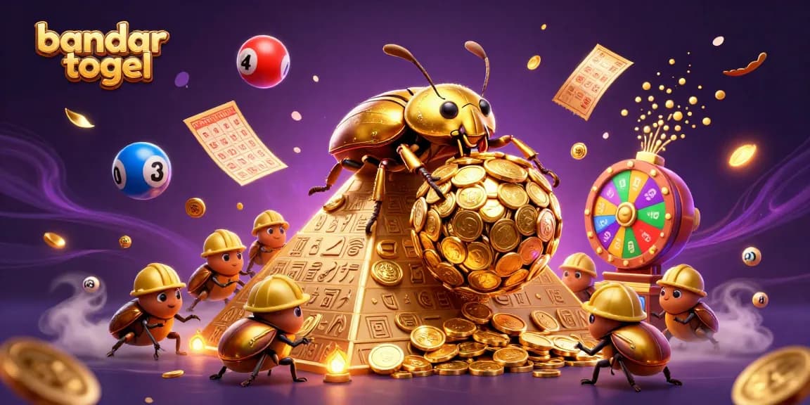 Experience the excitement of bandar togel with vibrant lottery elements in a magical casino scene.