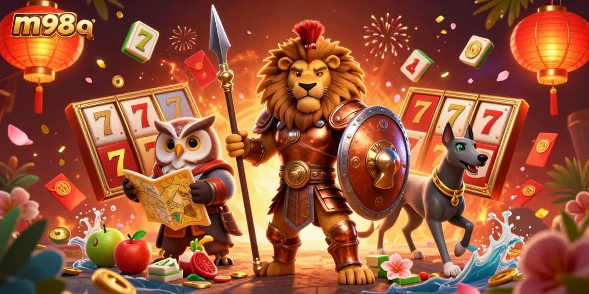 Win big with m98 q while playing slots with vibrant elements and animated characters.