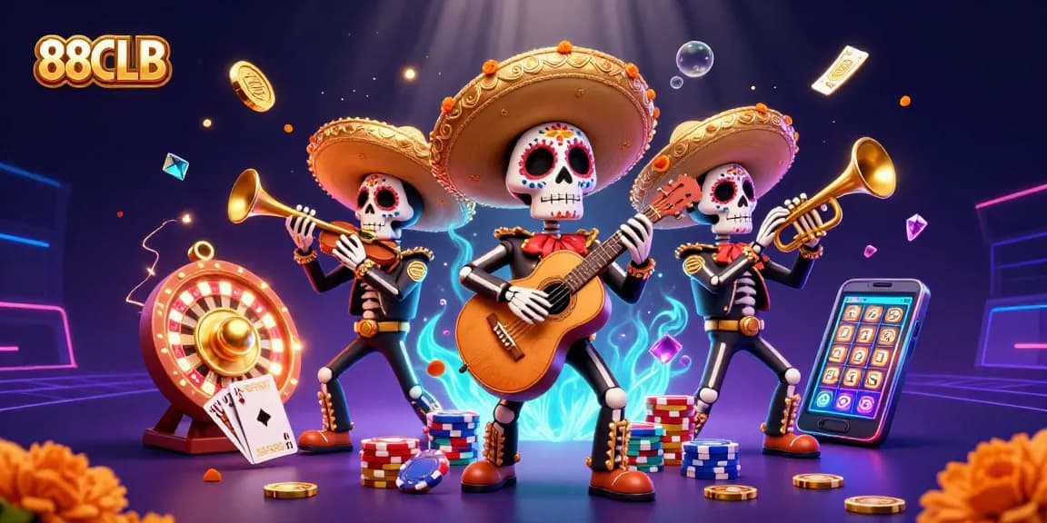 Experience the thrill of 88CLB with vibrant mariachi characters and casino elements.