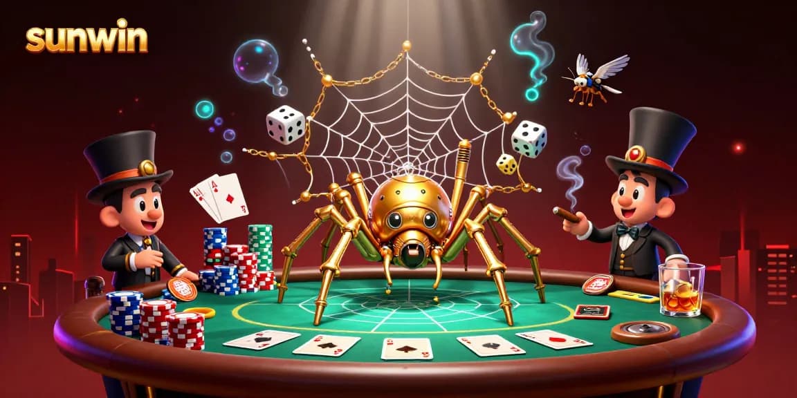 Experience the thrill of sunwin with a dynamic poker scene featuring steampunk characters and vibrant casino elements.