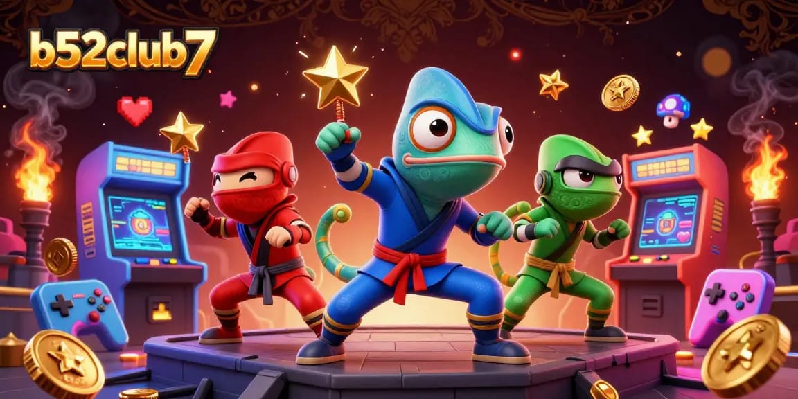 Engage in thrilling action with b52club7 showcasing colorful characters in a vibrant casino setting.