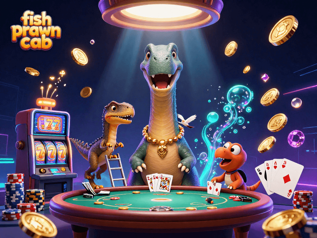 Experience a thrilling fish prawn crab casino scene with vibrant colors and dynamic elements.
