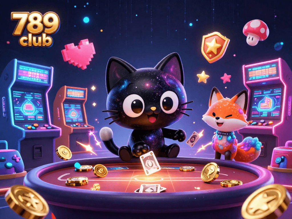 Experience the thrill of 789 club with engaging characters in a vibrant cosmic casino setting.