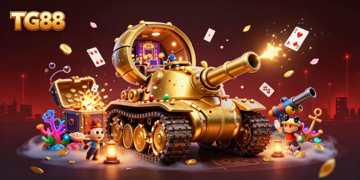 TG88 offers a vibrant and packed casino experience with golden beetle tank and endless gaming treasures.