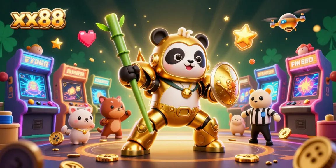Engage in thrilling gameplay at xx88, showcased with a vibrant 3D casino illustration highlighting dynamic gaming action.