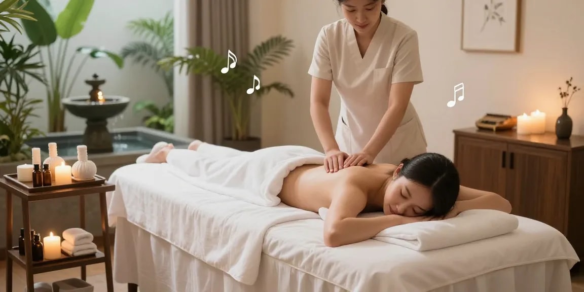 Tranquil spa setting showcasing 의정부출장마사지 therapy with peaceful ambiance.