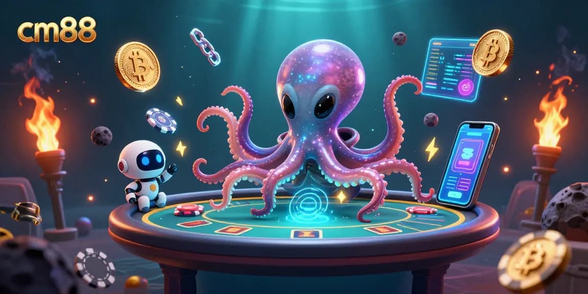Experience thrilling gameplay with cm88 at a colorful alien casino, featuring vibrant cosmic elements.