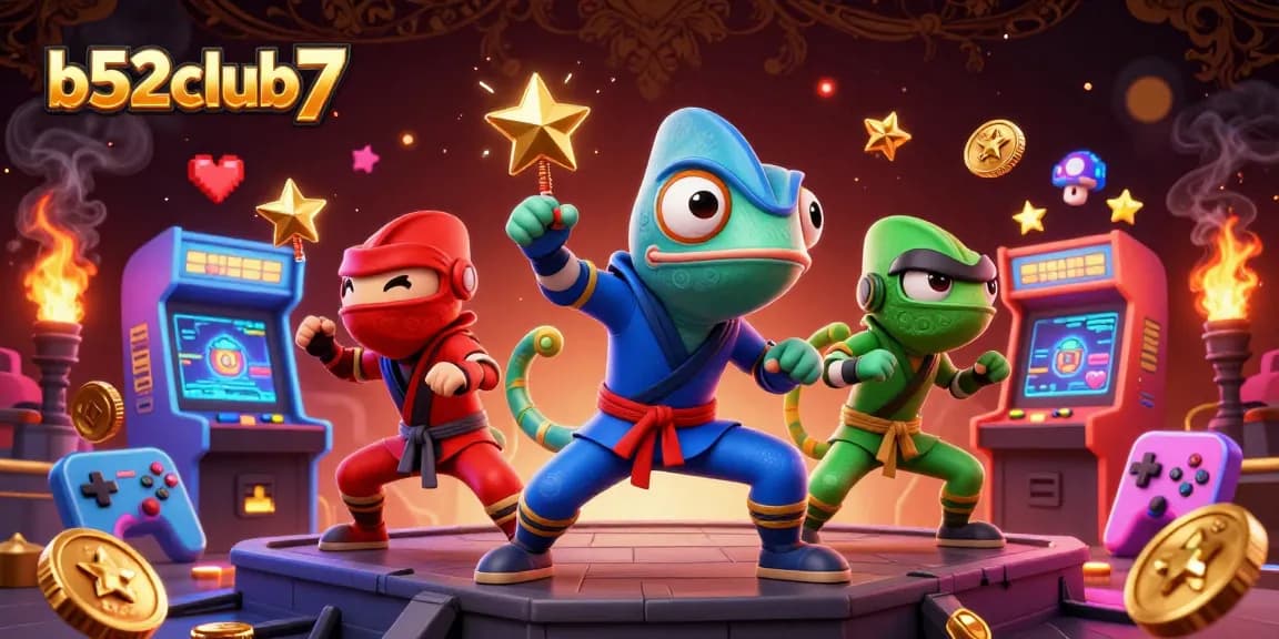 Engage in thrilling action with b52club7 showcasing colorful characters in a vibrant casino setting.