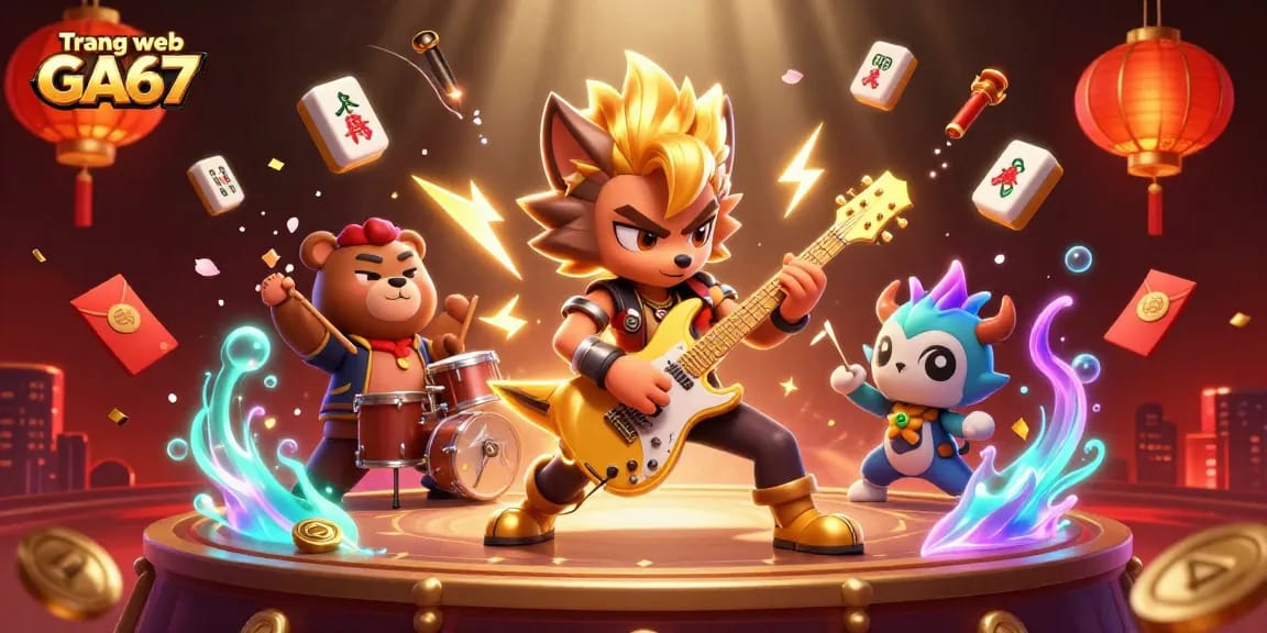Experience intense battles on Trang web GA67 with vibrant fighters and festive gambling elements.