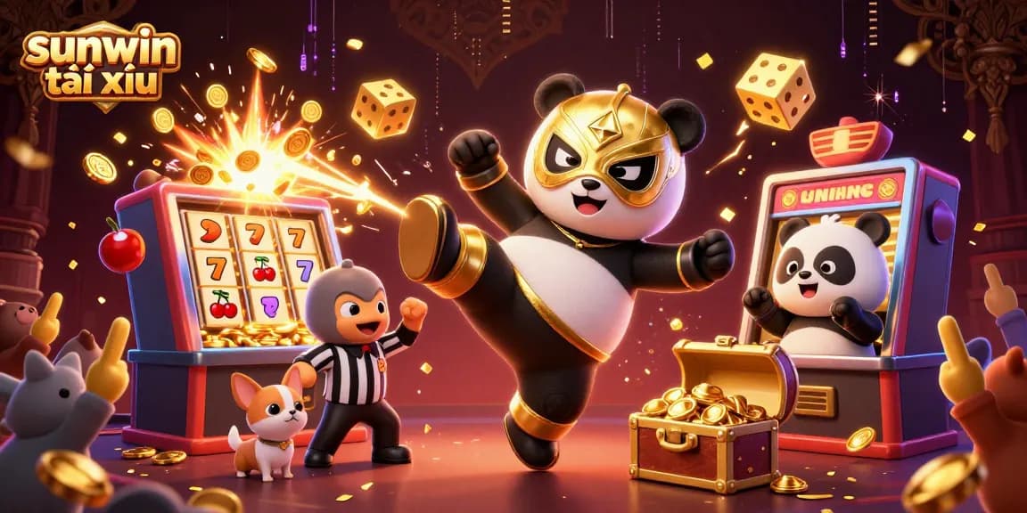 Experience thrilling gameplay with sunwin tài xỉu in a vibrant casino scene featuring colorful characters and dynamic elements.