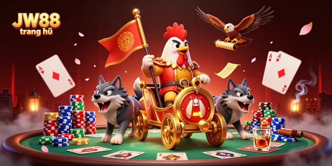Experience thrilling gameplay at JW88 trang chủ with vibrant casino elements in a dynamic scene.