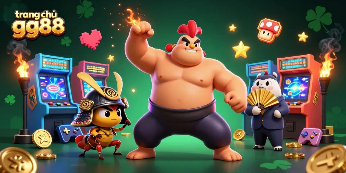 Engage at trang chủ gg88 with a vibrant casino scene showcasing thrilling characters and game elements.