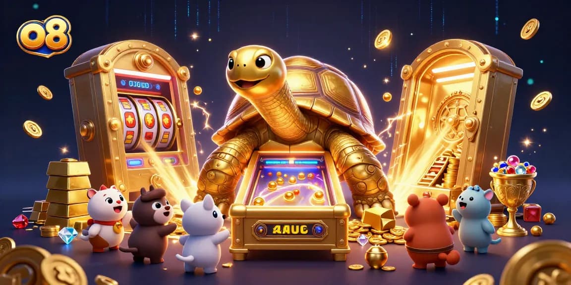Experience thrilling jackpots at o8 with vibrant gaming elements and lively characters in action.