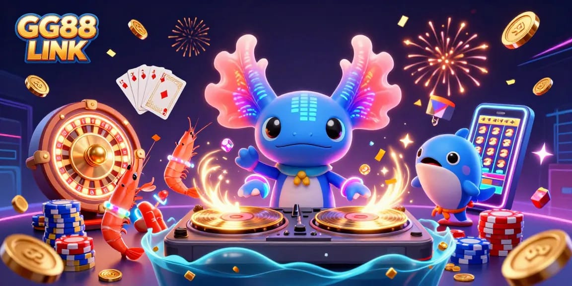 Spin and win with premium games at GG88 LINK in this vibrant 3D casino celebration.