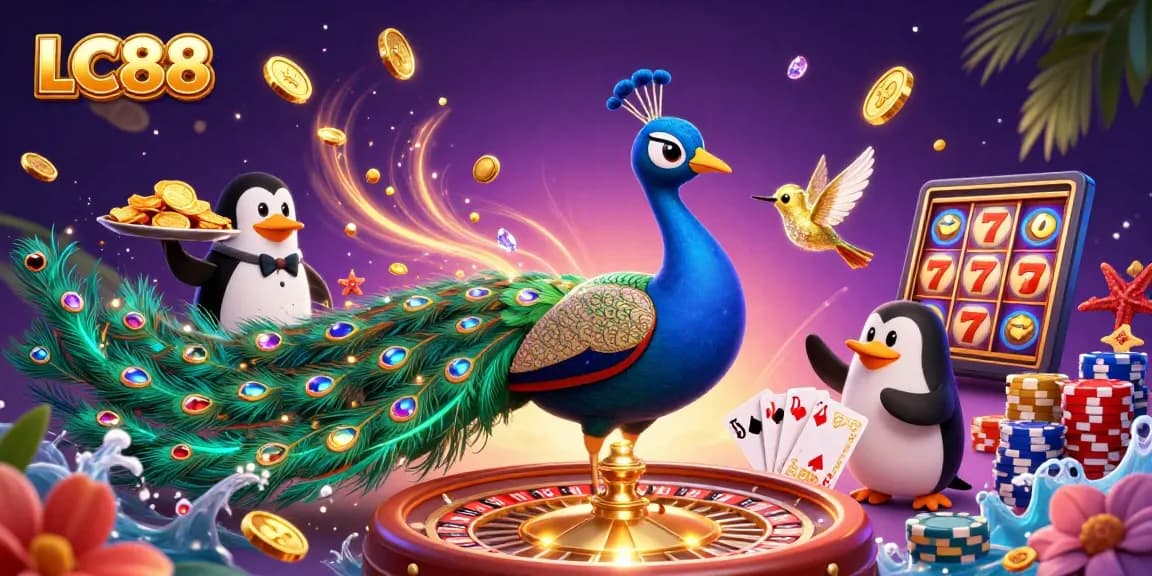 Engage with exciting games at LC88, featuring vibrant casino elements and captivating characters.