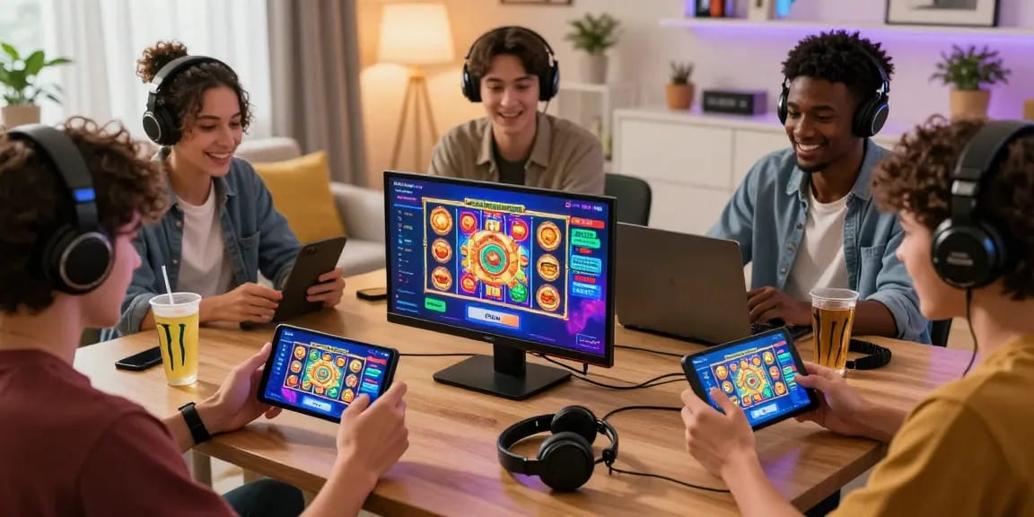 Exciting gaming scene where players enjoy depo pulsa 10k tanpa potongan without fees in a lively atmosphere.