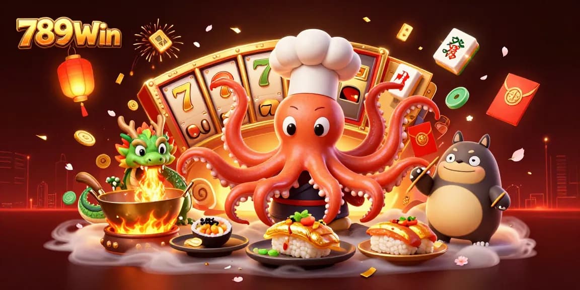 Win big at 789Win with dynamic slot games and engaging characters in a vibrant casino scene.