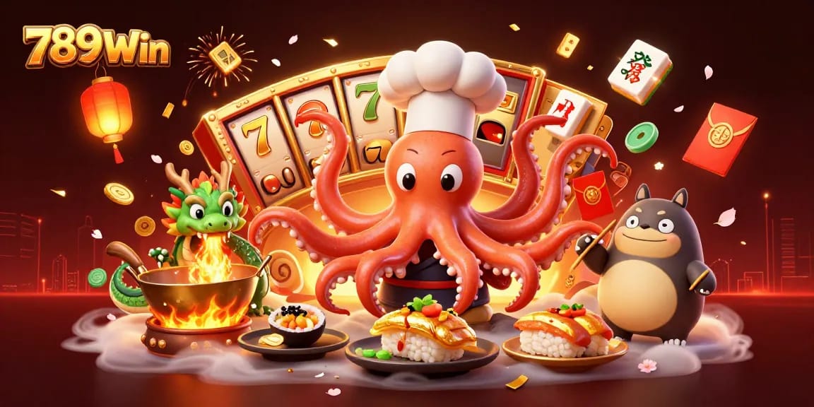 Win big at 789Win with dynamic slot games and engaging characters in a vibrant casino scene.