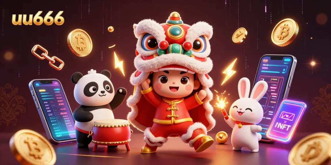 Experience dynamic gameplay with uu666 as a lively lion dance, crypto elements, and animated casino excitement.