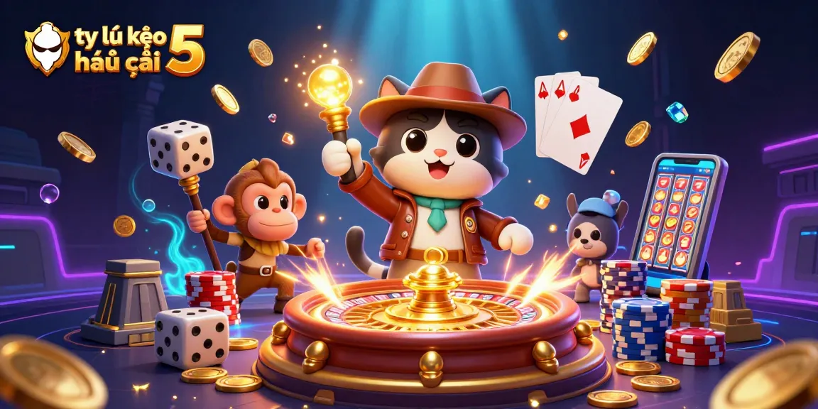 Engage with tỷ lệ kèo nhà cái 5 through an exciting scene of an archaeologist cat and monkey companion uncovering treasures.