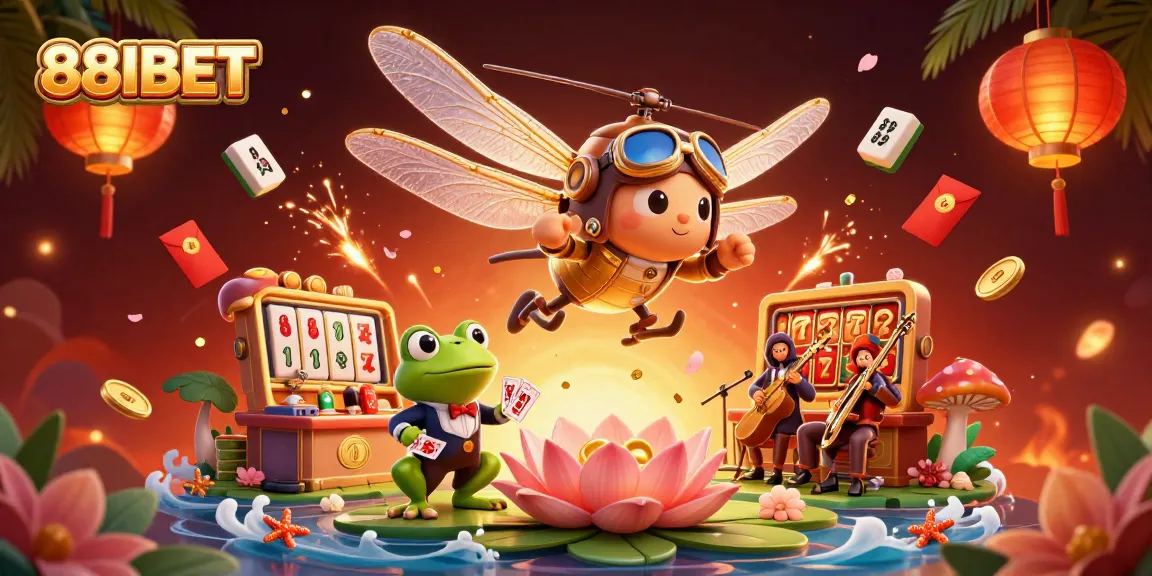 Engage with 88IBET's vibrant casino animation showcasing dynamic gaming elements and characters.