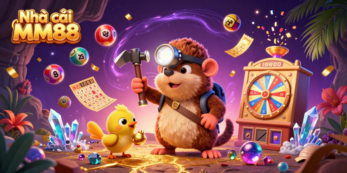 Engage in thrilling gameplay at Nhà cái MM88 with vibrant lottery elements and treasure hunters.