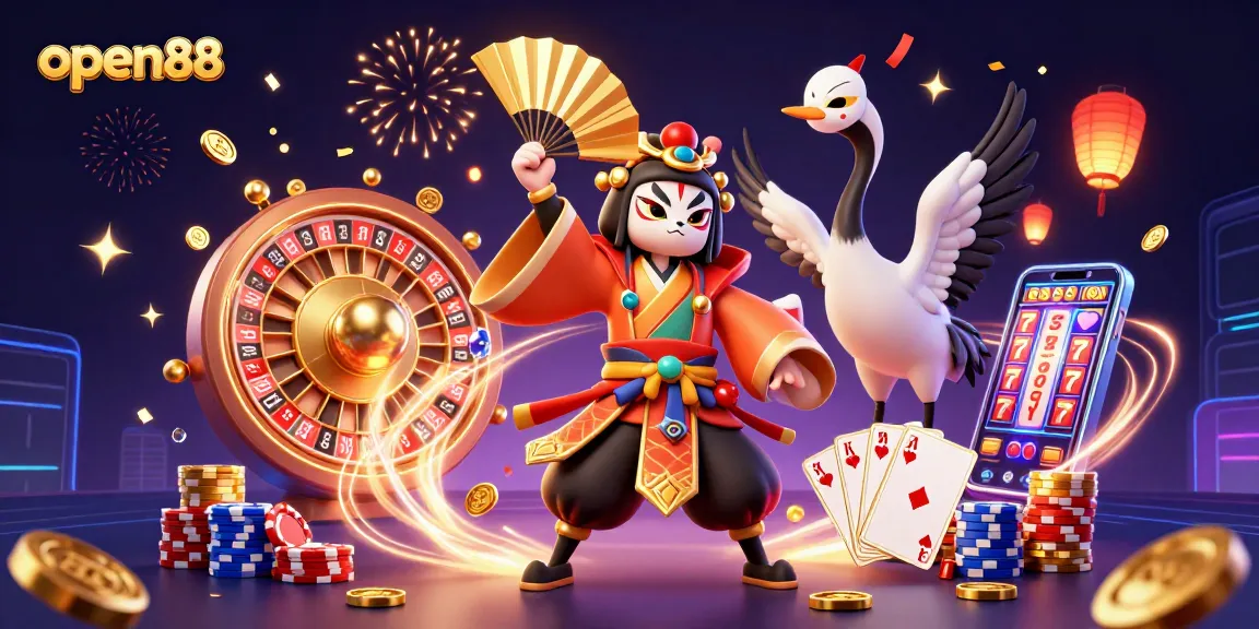 Experience thrilling gameplay at open88 with vibrant characters and exciting casino elements.