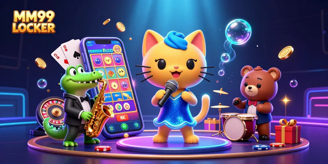 Experience the thrill of MM99 LOCKER with vibrant casino characters and dynamic game elements.