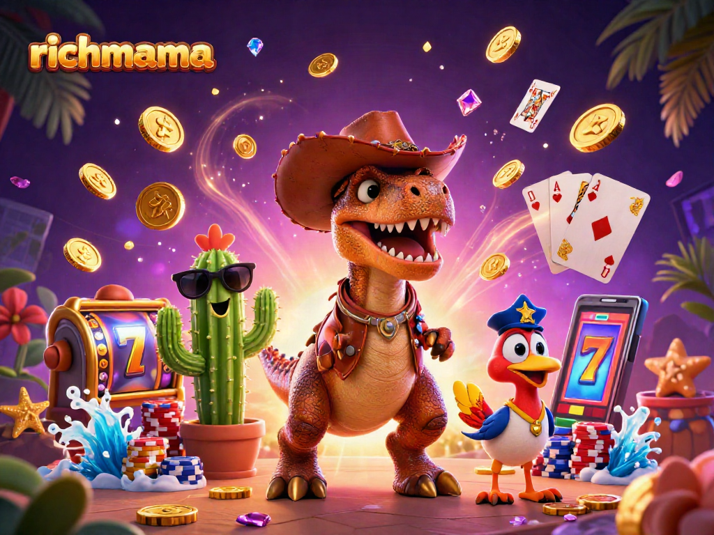 Attend thrilling richmama slot tournaments with vibrant characters and captivating game elements.