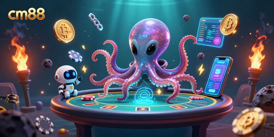 Experience thrilling gameplay with cm88 at a colorful alien casino, featuring vibrant cosmic elements.