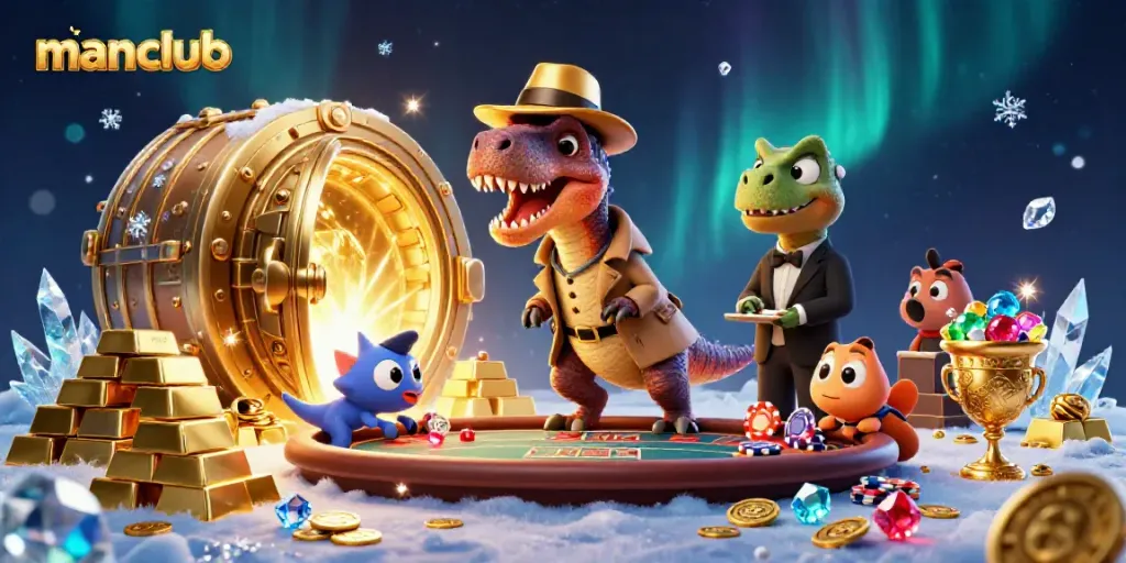 manclub showcases a cartoon velociraptor card counter discreetly playing blackjack while being observed by a suspicious stegosaurus pit boss amidst sparkling casino treasures.