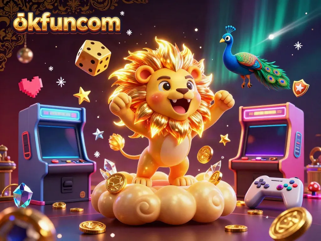 Experience excitement and gaming thrills with okfuncom at this vibrant casino scene.