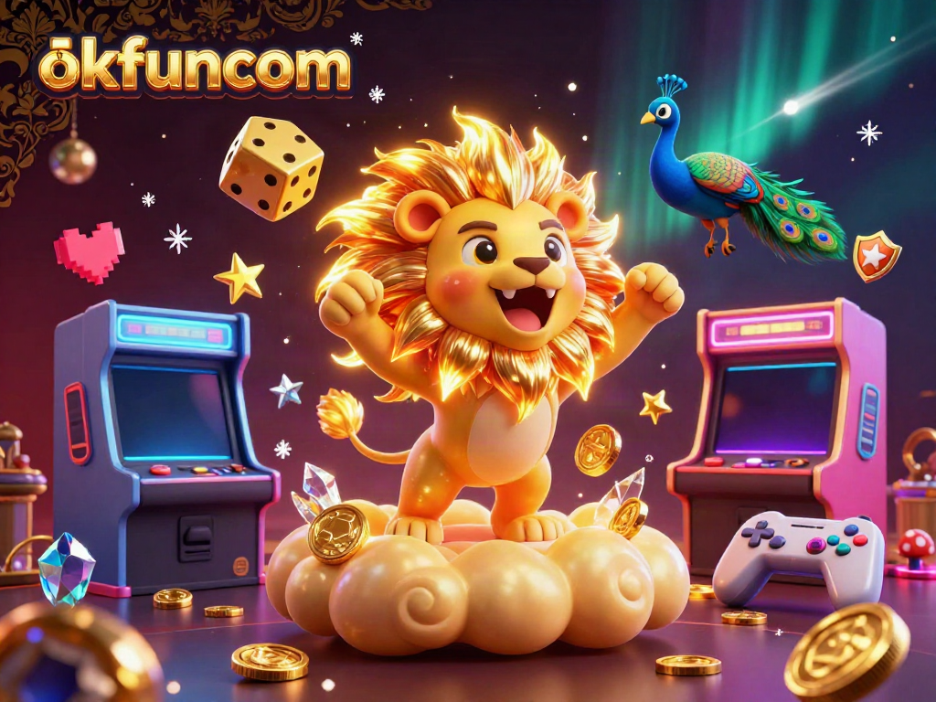 Experience excitement and gaming thrills with okfuncom at this vibrant casino scene.