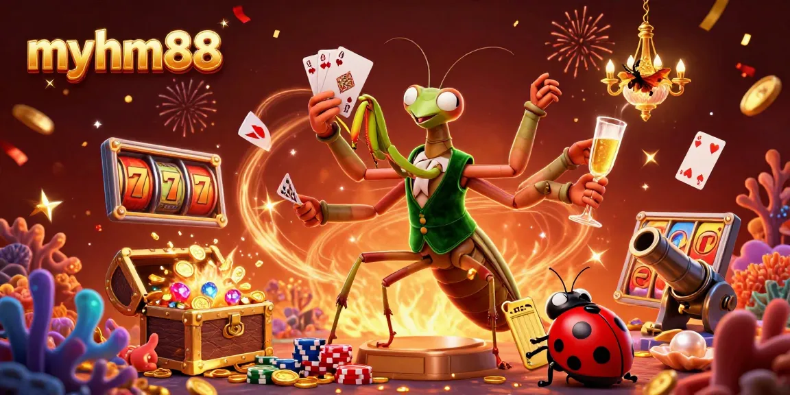 Engage with myhm88's thrilling games in an exciting casino scene featuring vibrant characters and dynamic elements.