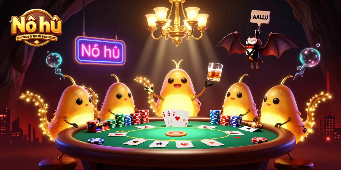 Nổ hũ romance of the three kingdoms illuminates a cave casino, featuring vibrant poker elements and bioluminescent glowworms.