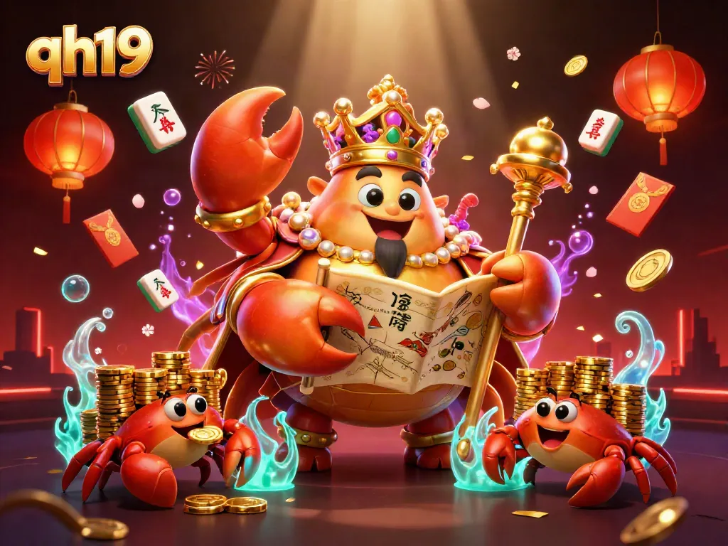 Engage in exciting gameplay at qh19 with a golden crab emperor and lively casino elements.