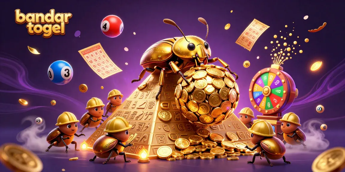 Experience the excitement of bandar togel with vibrant lottery elements in a magical casino scene.