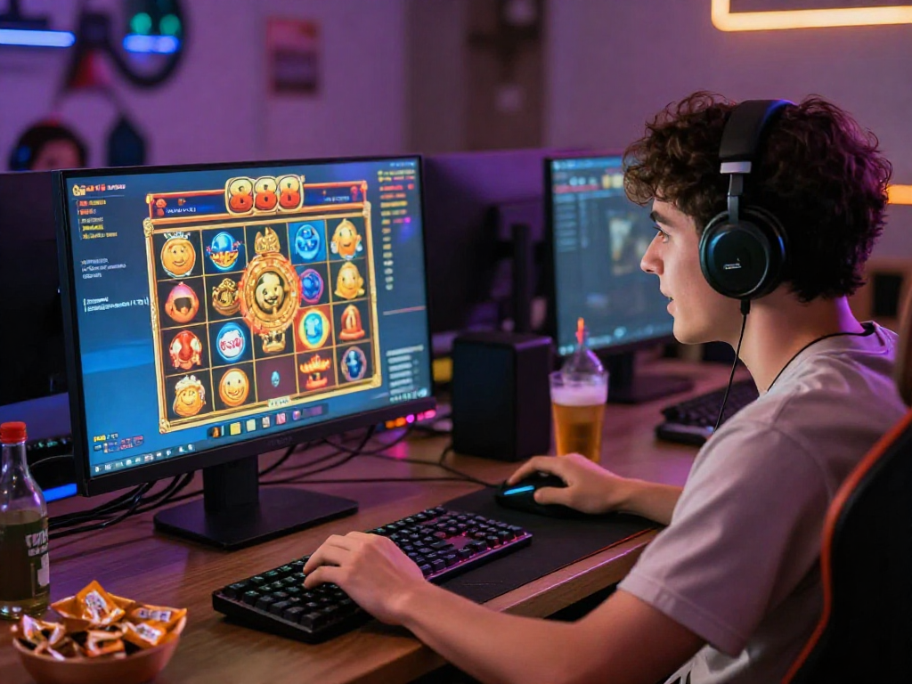 Pengguna INDOSATOTO menikmati permainan slot online 888 dalam suasana gaming yang ceria dan nyaman.