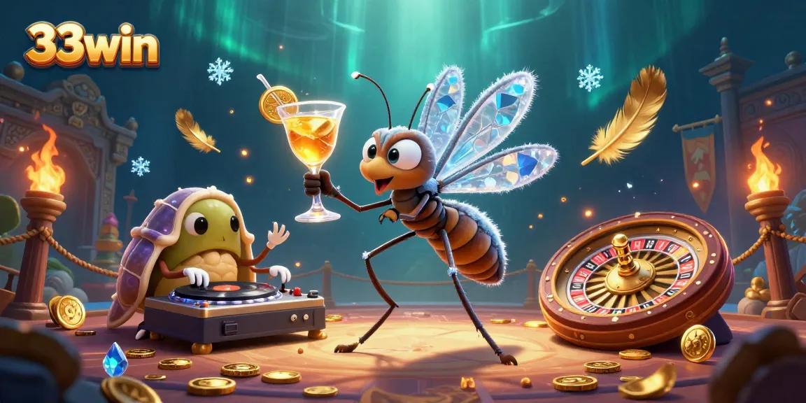 Engage in thrilling games at 33win with vibrant casino atmosphere and playful characters.
