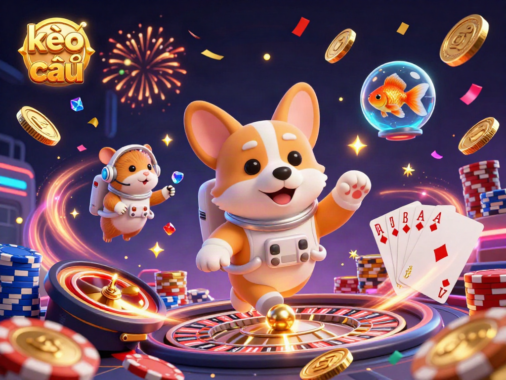 Experience thrilling gameplay with kèo nhà cái in an ultra-detailed 3D casino illustration.
