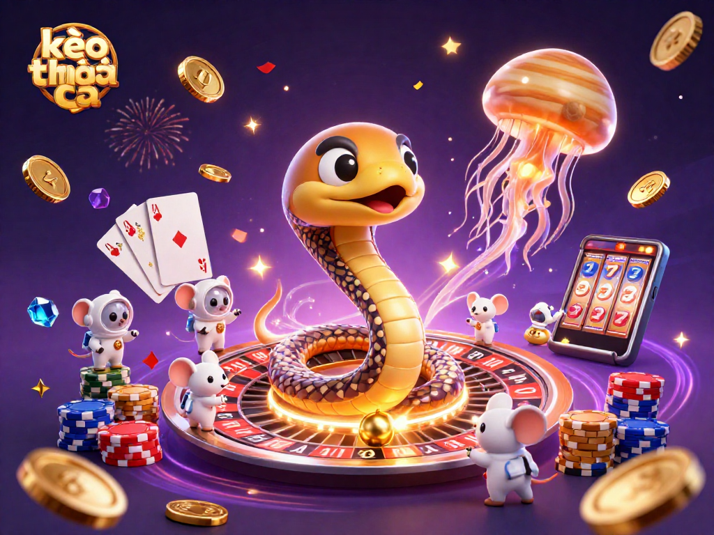 Engage with the cosmic excitement of kèo nhà cái as astronaut mice bet on a roulette wheel of rings.
