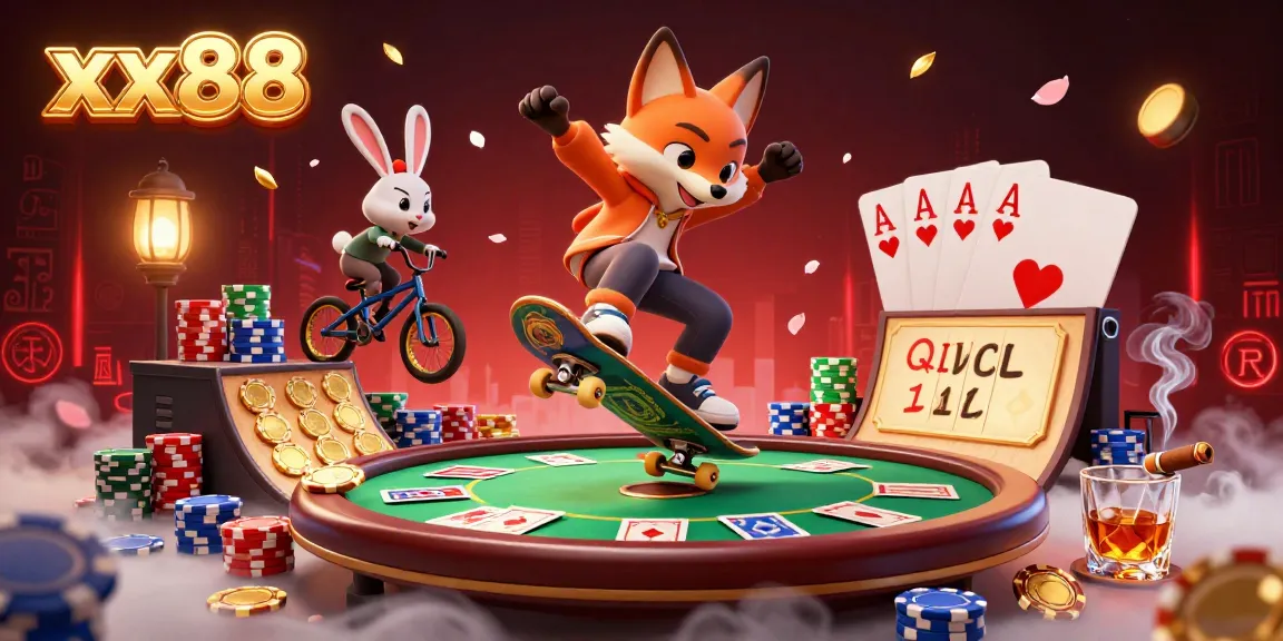 Experience thrilling gaming action at xx88 with vibrant casino characters and rich elements.