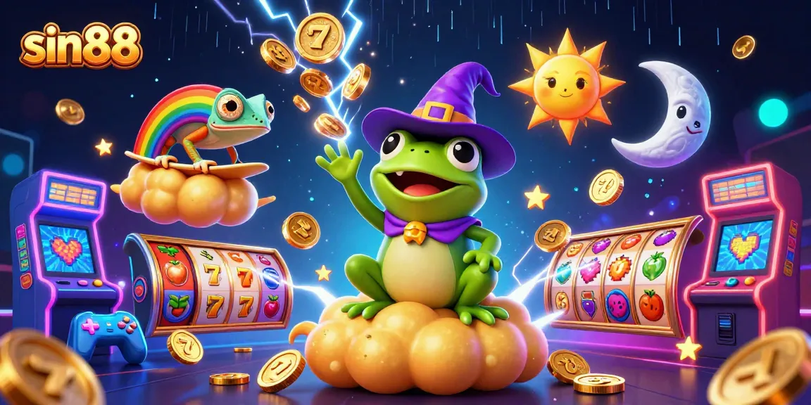 Sin88 gaming scene with characters and slot elements creating an engaging casino atmosphere