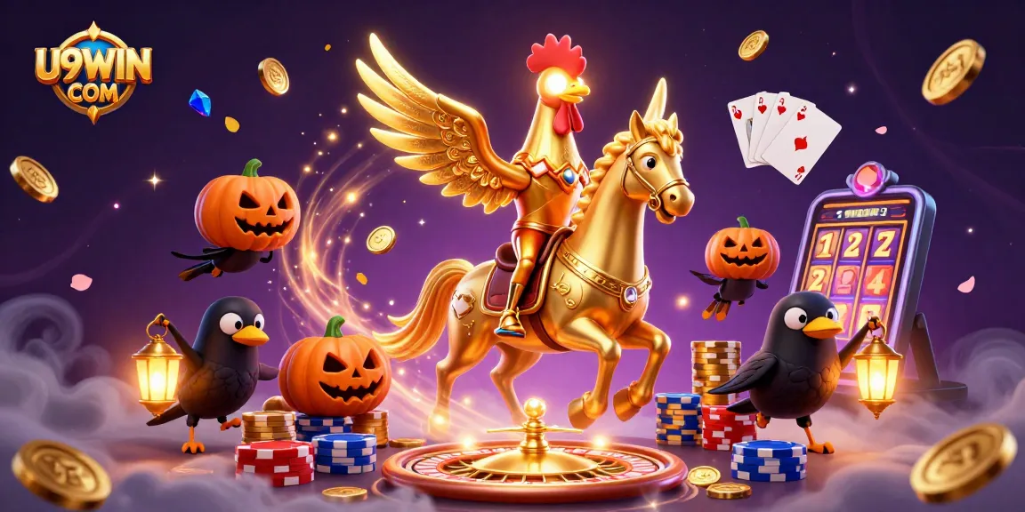 Experience the thrills of U9WIN COM in an enchanting casino scene filled with vibrant energy.