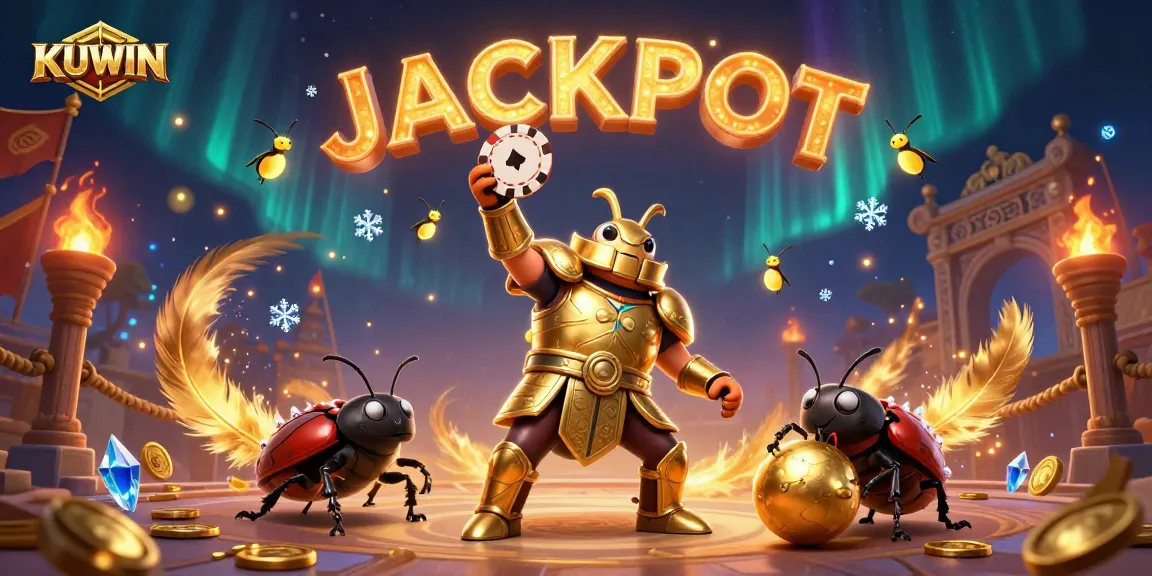KUWIN players experience a triumphant victory with dynamic illustrations of casino adventure and excitement.