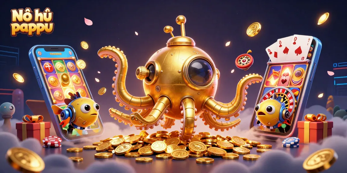 Experience Nổ hũ pappu as a dynamic treasure hunt with golden kraken and slot games.