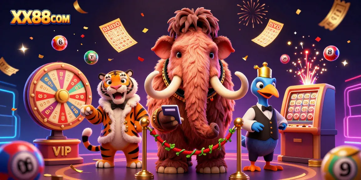 Bet and win at XX88COM with a vibrant casino scene featuring iconic characters.
