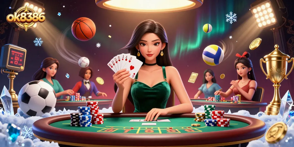 Engage with thrilling games at ok8386's luxury poker table, where strategy meets excitement.